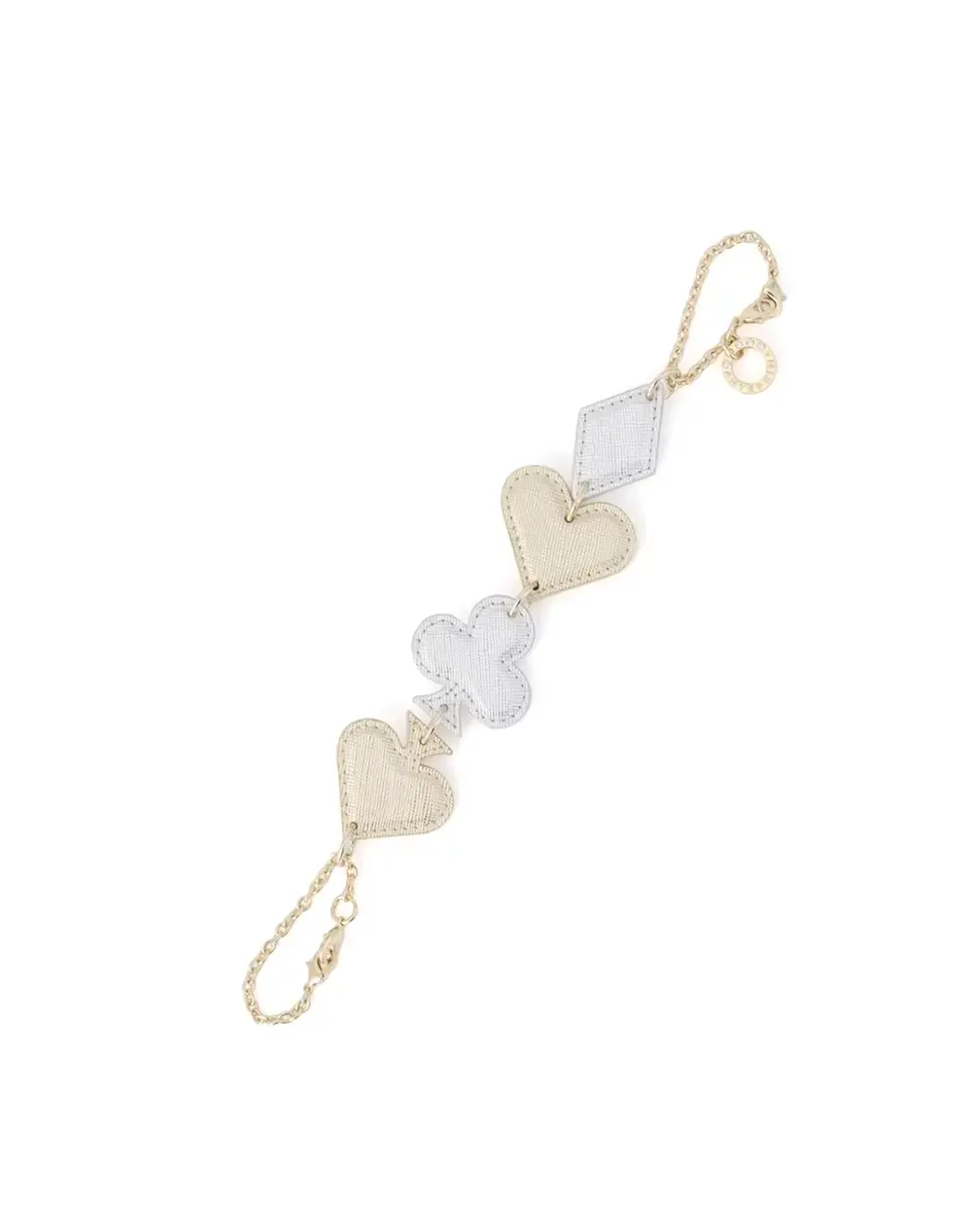 【30%OFF】サフィアーノ ブロッコ/バッグチャーム/シルバーゴールド