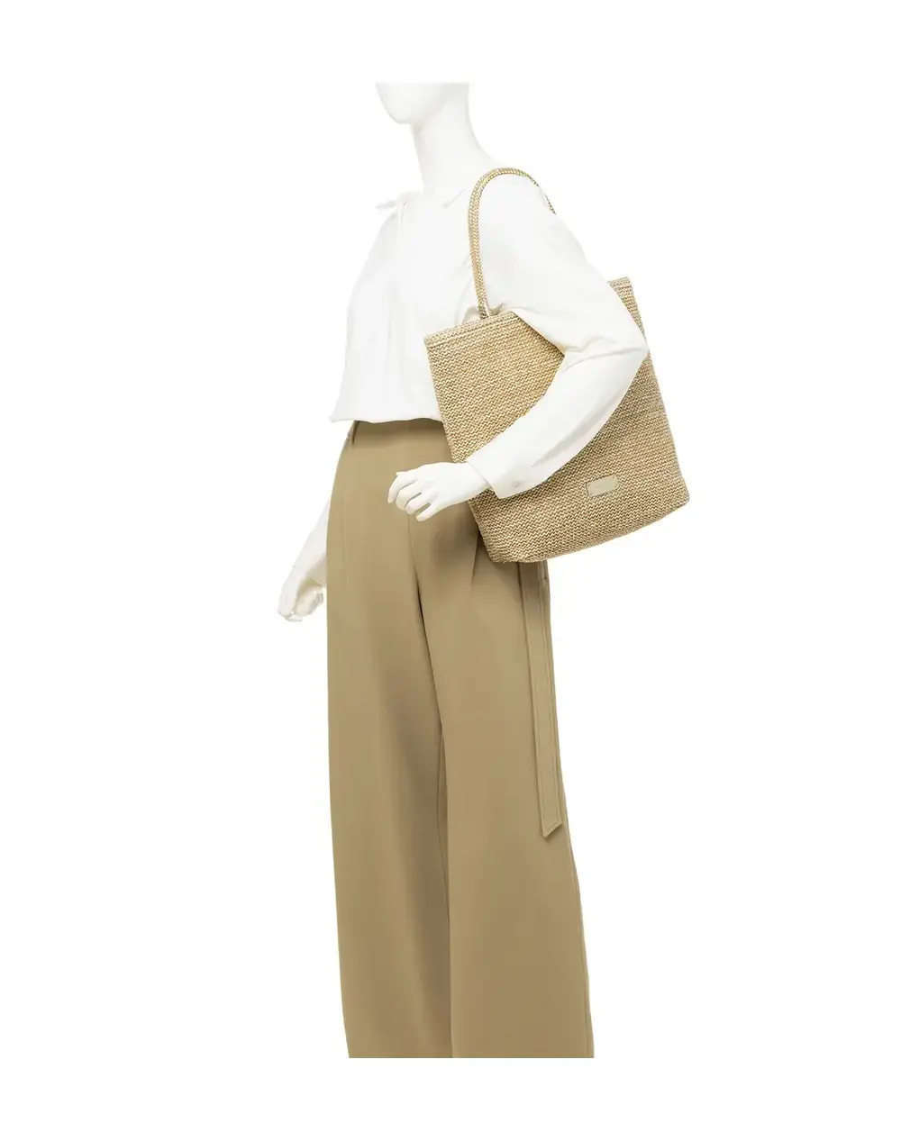 【30%OFF】ワイヤー ラフィア/ラージ 縦長/ナチュラル
