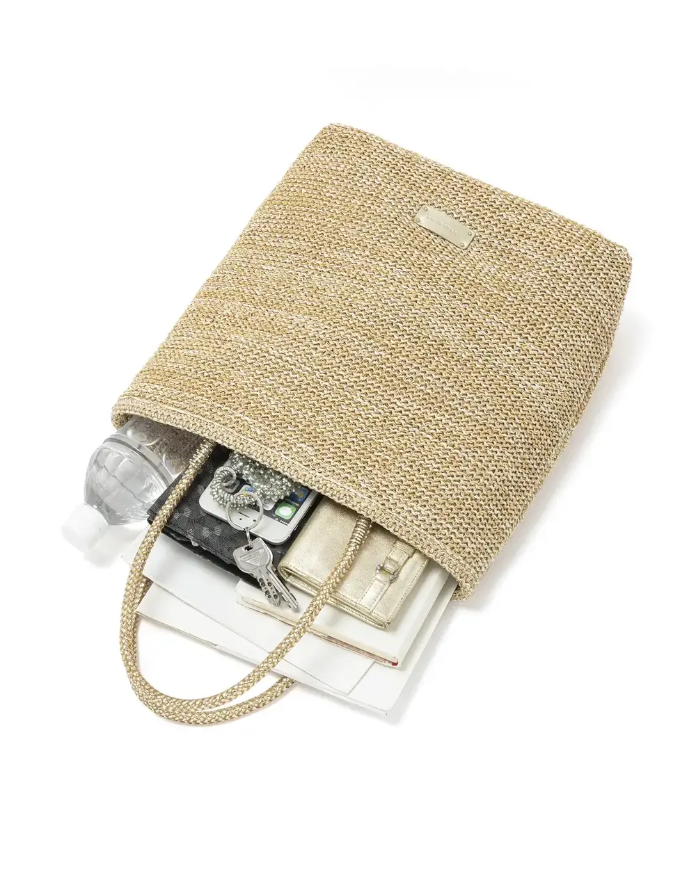 【30%OFF】ワイヤー ラフィア/ラージ 縦長/ナチュラル