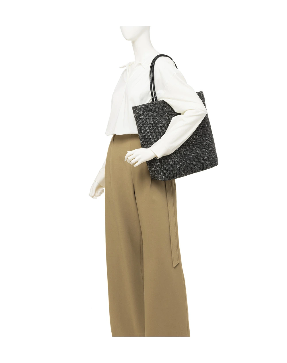 【30%OFF】ワイヤー ラフィア/ラージ 縦長/ブラック