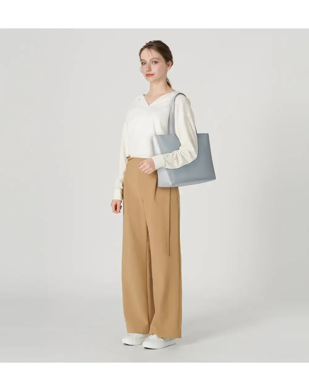【30%OFF】サフィアーノ ベッロ/トート 横型 ラージ/シルバー