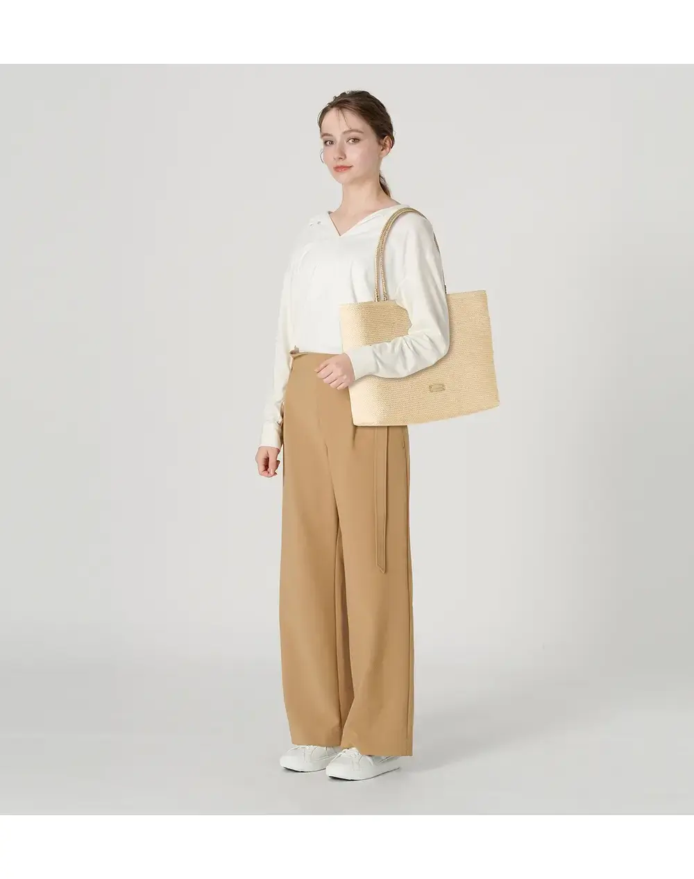 30%OFF】ワイヤー ラフィア/ラージ 横長/ベージュ ｜ 【公式
