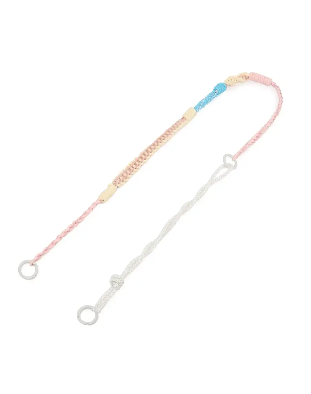 ワイヤーストラップ/オーロラホワイト×ピンク