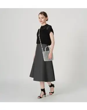 ワイヤーストラップ/オーロラホワイト×ピンク