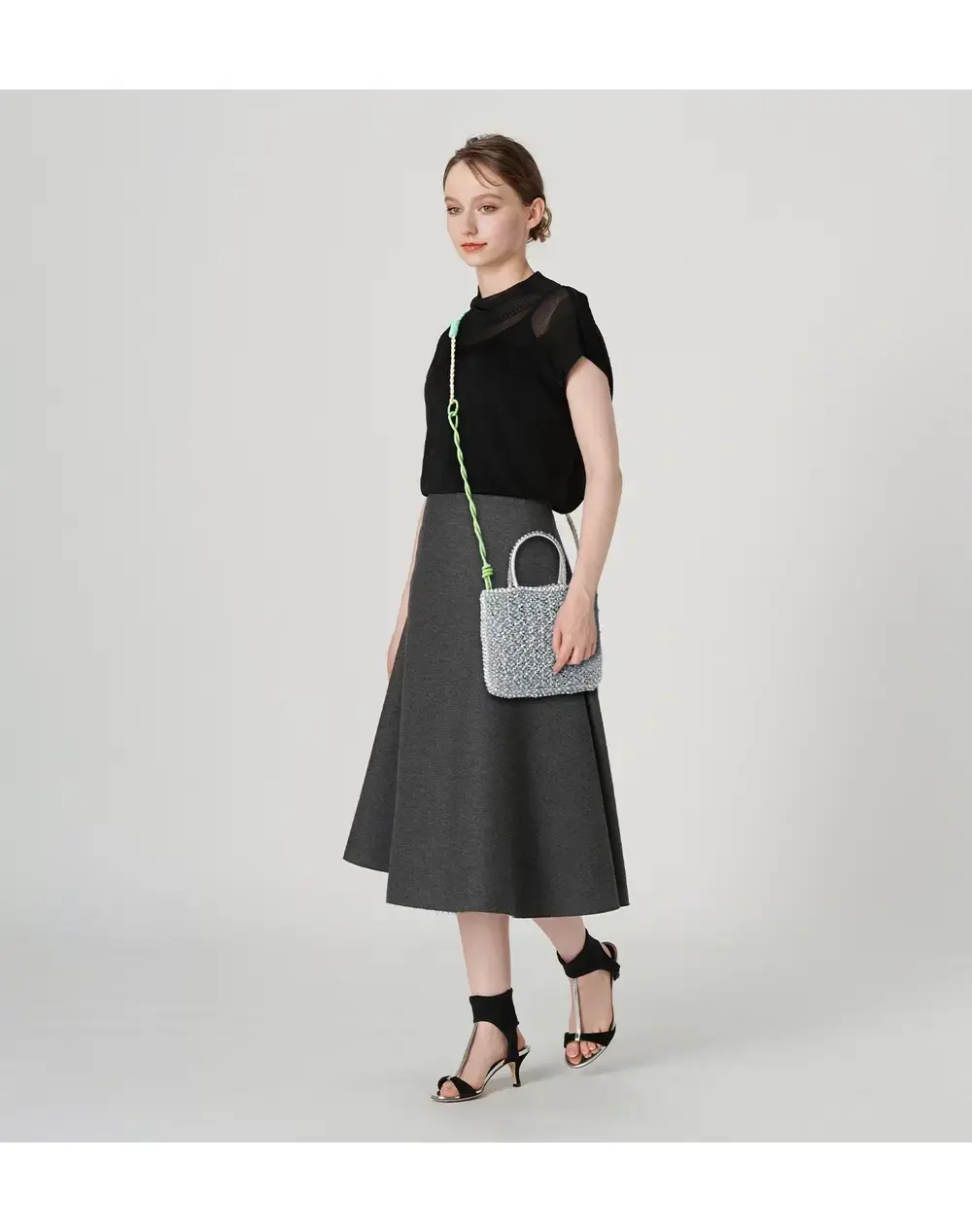 ワイヤーストラップ/マットアップルグリーン×ホワイト