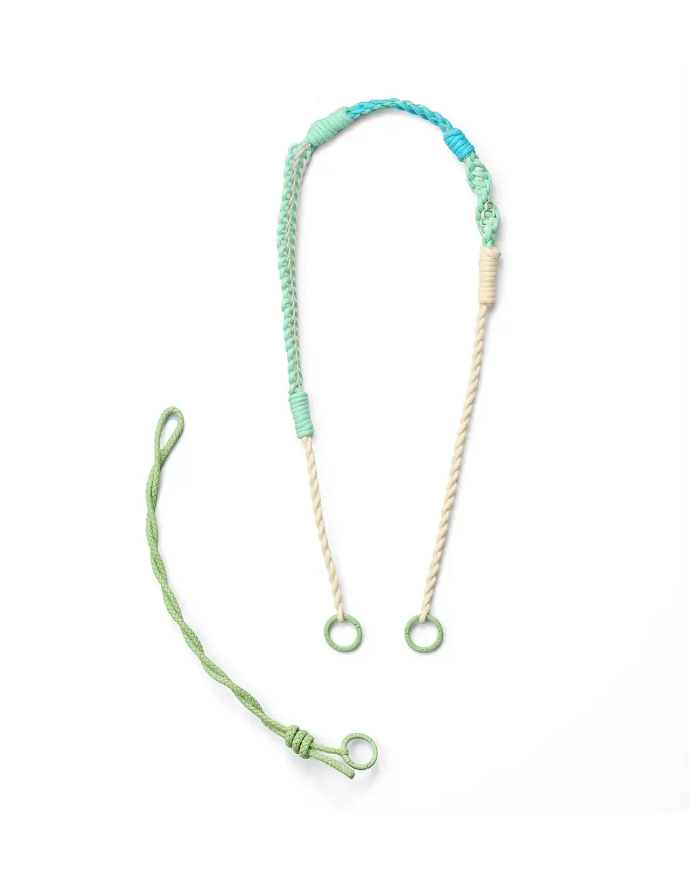 ワイヤーストラップ/マットアップルグリーン×ホワイト