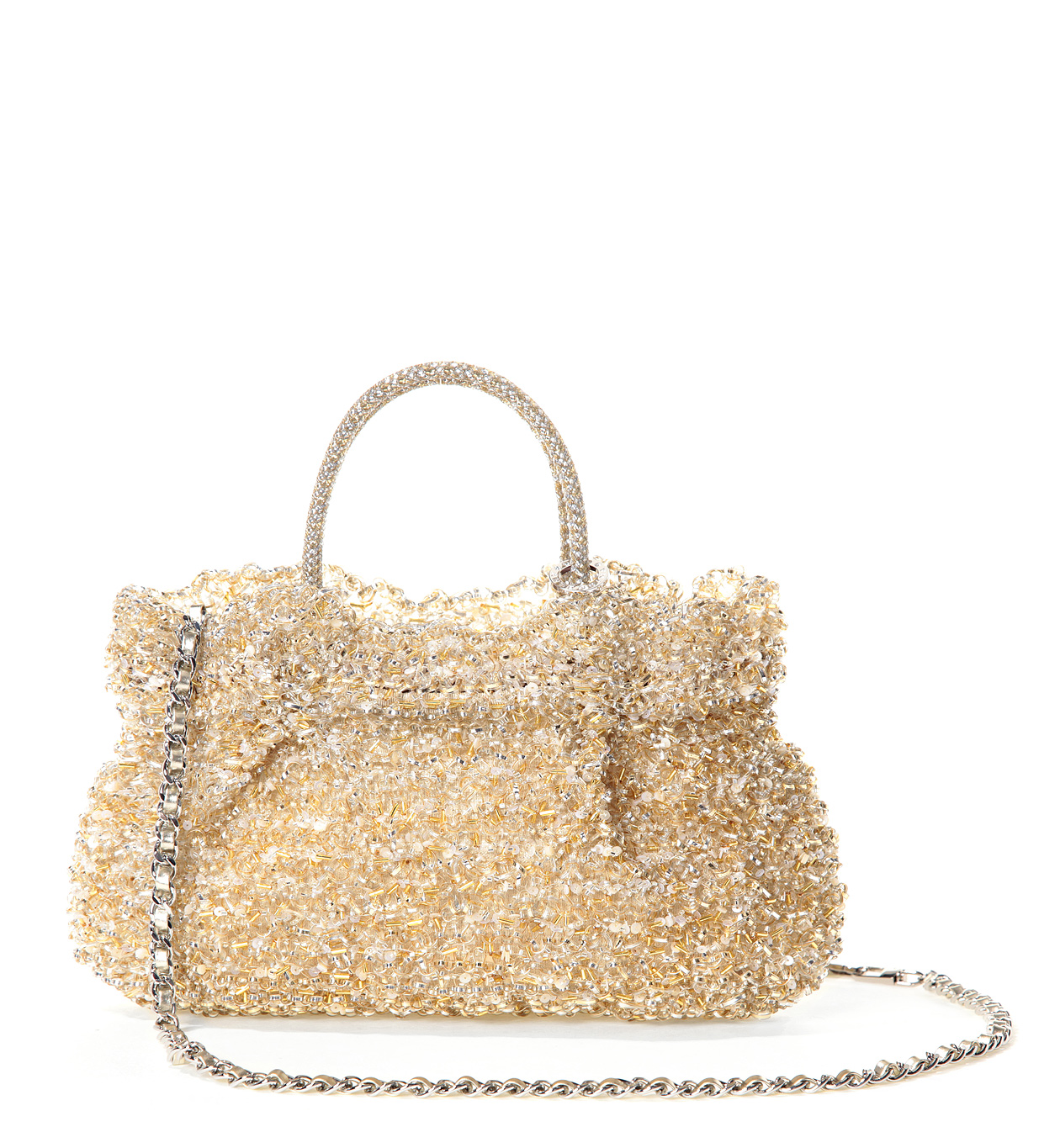 普段使いもできる結婚式バッグに出会える人気の定番ブランドは、アンテプリマのワイヤー グリッター