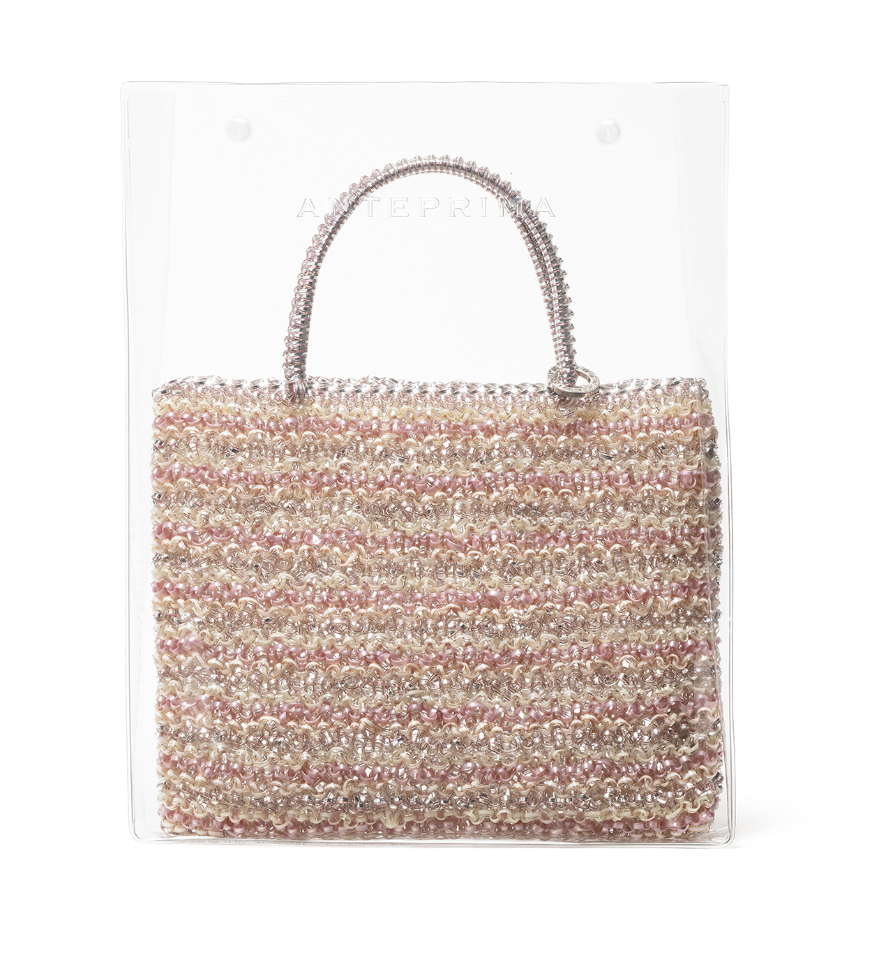 超美品✨アンテプリマ　ワイヤーバッグ　くすみピンク　大人ピンク　シンプルバッグ