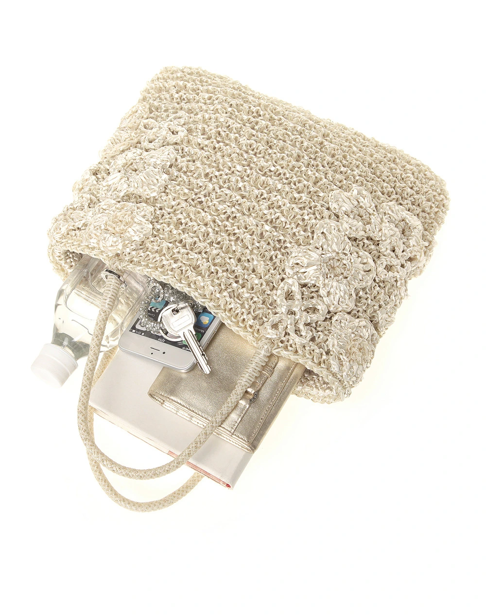 【20%OFF】ラフィア ピッツォ/ミディアム/セミシャイニーホワイトシルバーゴールド