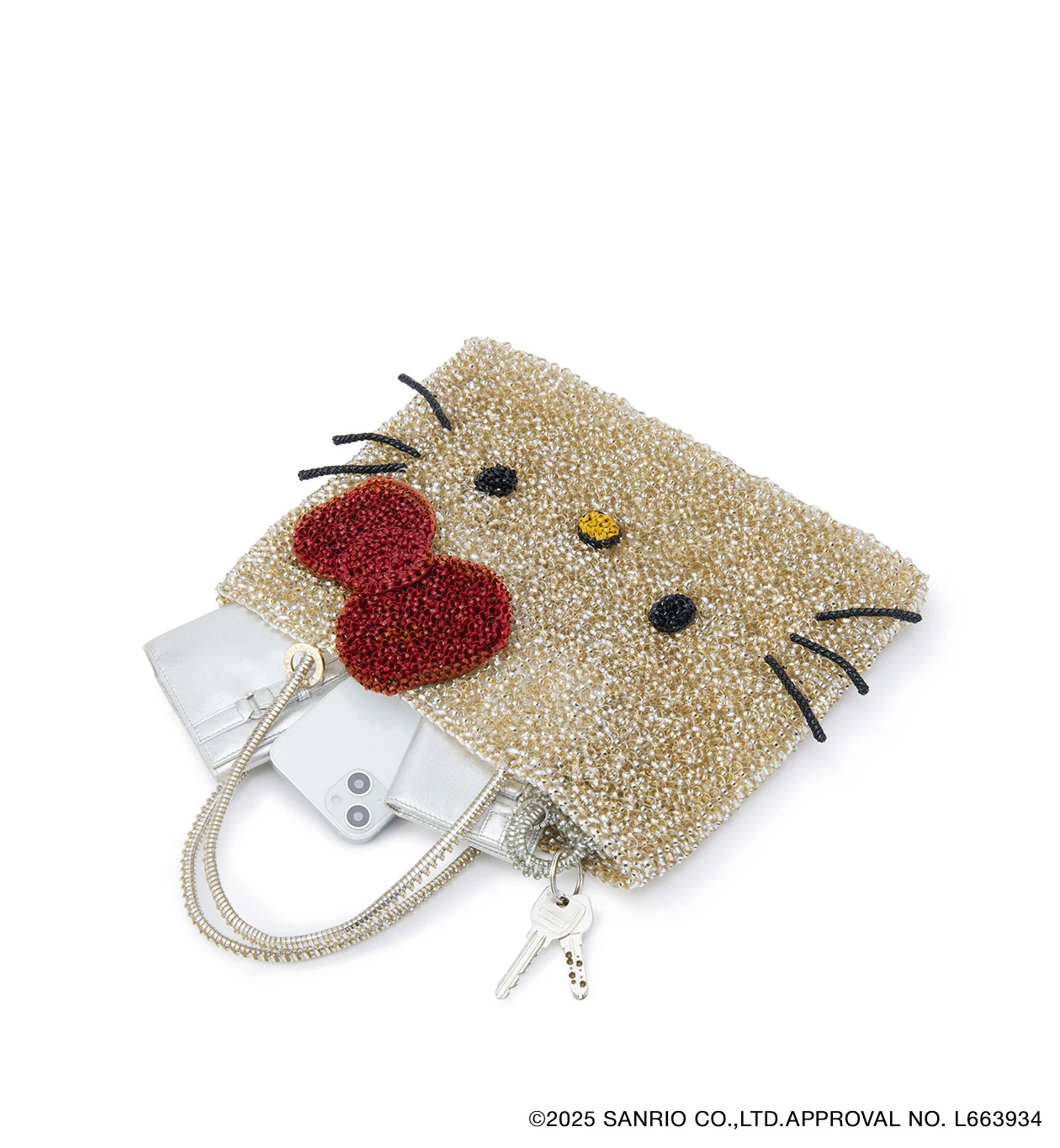 ハローキティ/スクエア ラージ/シルバーゴールド【オンラインストア