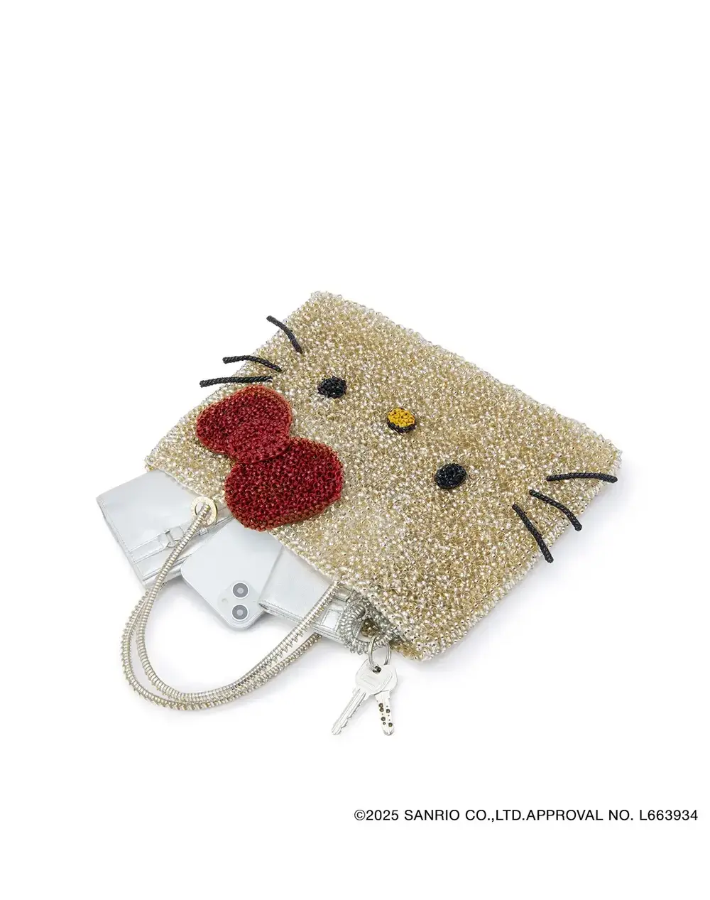 ハローキティ/スクエア ラージ/シルバーゴールド【オンラインストア先行販売商品】