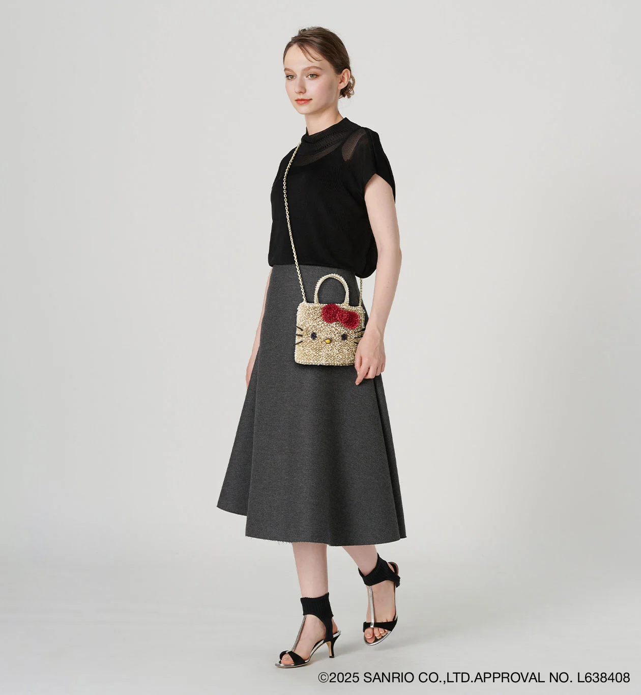 ハローキティ/スクエア スモール/シルバーゴールド【オンラインストア