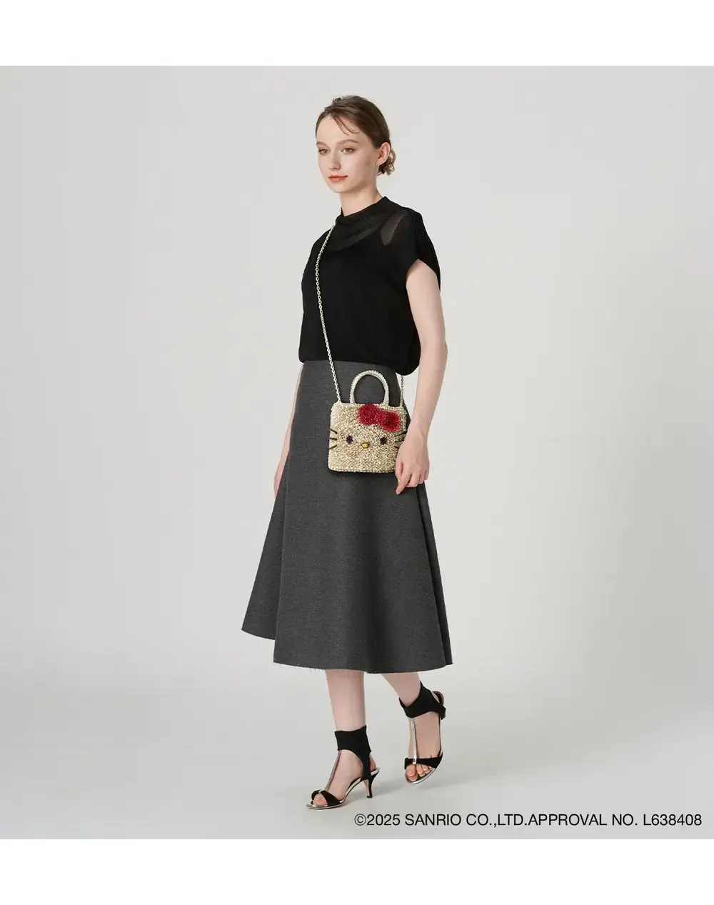 ハローキティ/スクエア スモール/シルバーゴールド【オンラインストア先行販売商品】