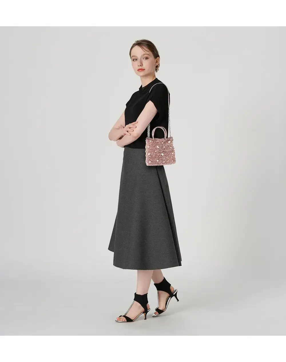 999 コレクション/クリスタル スクエア スモール/ピュアシルバーピンク【一部店舗先行販売商品】