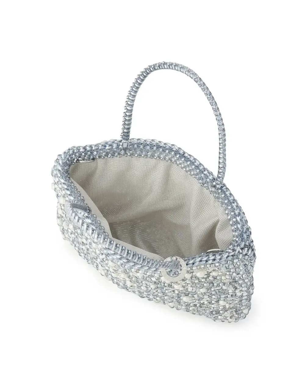 ペルラ グリッター/スクエア ミディアム/ブルーシルバー