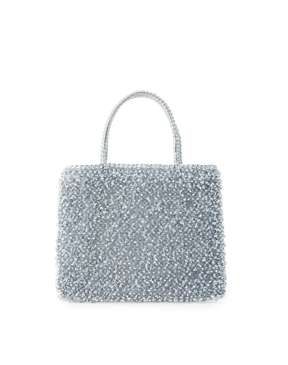 ペルラ グリッター/スクエア ミディアム/ブルーシルバー