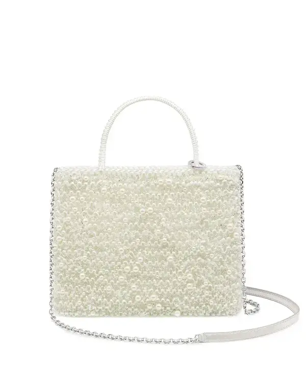 ペルラ グリッター/スクエア ミディアム/オーロラホワイト