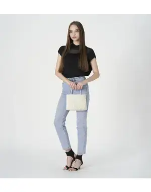 ペルラ グリッター/スクエア ミディアム/オーロラホワイト