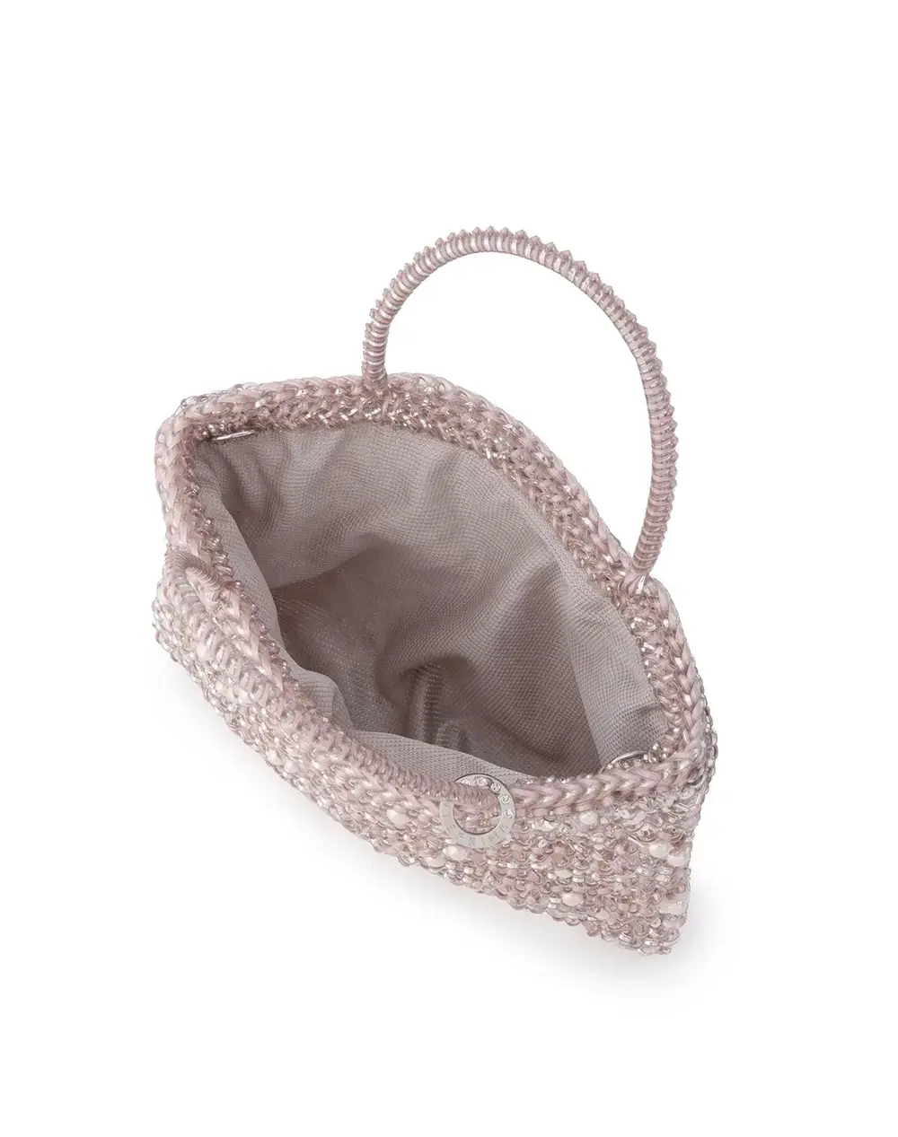 ペルラ グリッター/スクエア ミディアム/フラミンゴシルバー