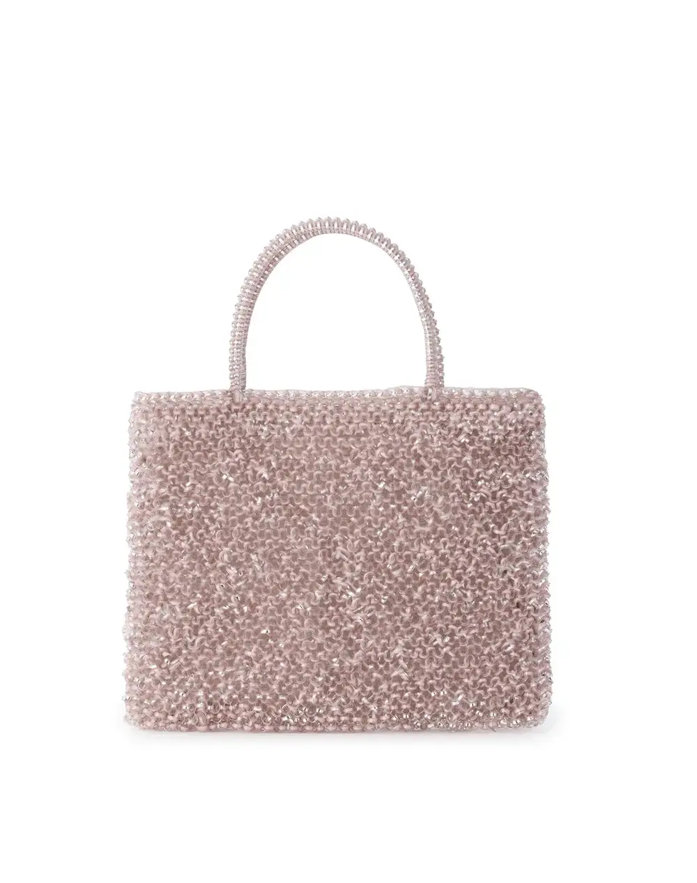 ペルラ グリッター/スクエア ミディアム/フラミンゴシルバー