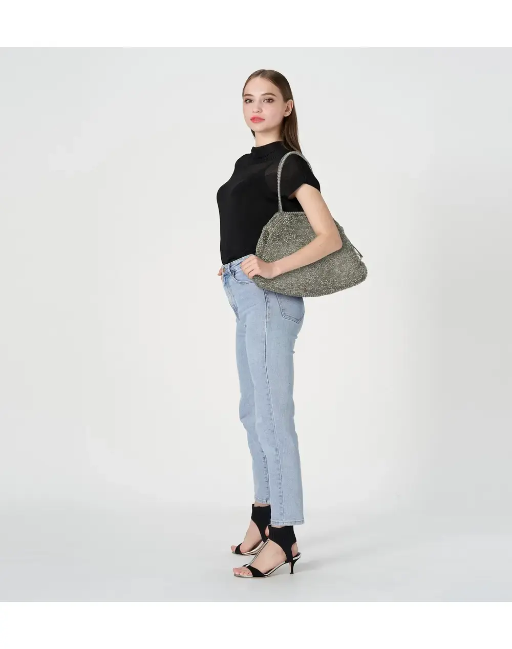 パッケット/ラージ/カーキシルバー【オンラインストア先行販売商品】