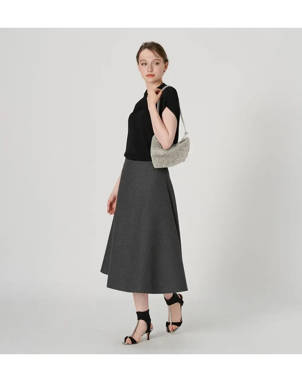 ツイスト/スモール/グレイッシュホワイトシルバー