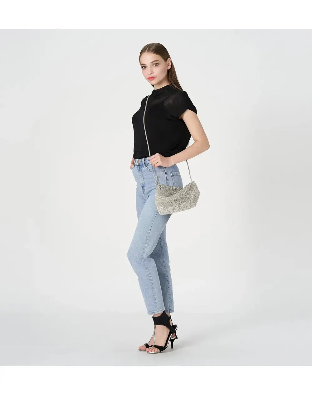 ツイスト/スモール/グレイッシュホワイトシルバー