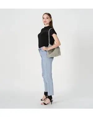 ツイスト/ラージ/グレイッシュホワイトシルバー