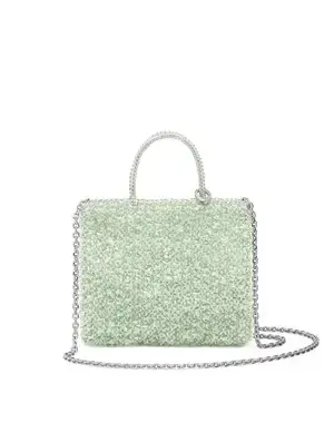 ワイヤー オルガンザ/スクエア スモール/グリーングレーシルバー【オンラインストア先行販売商品】
