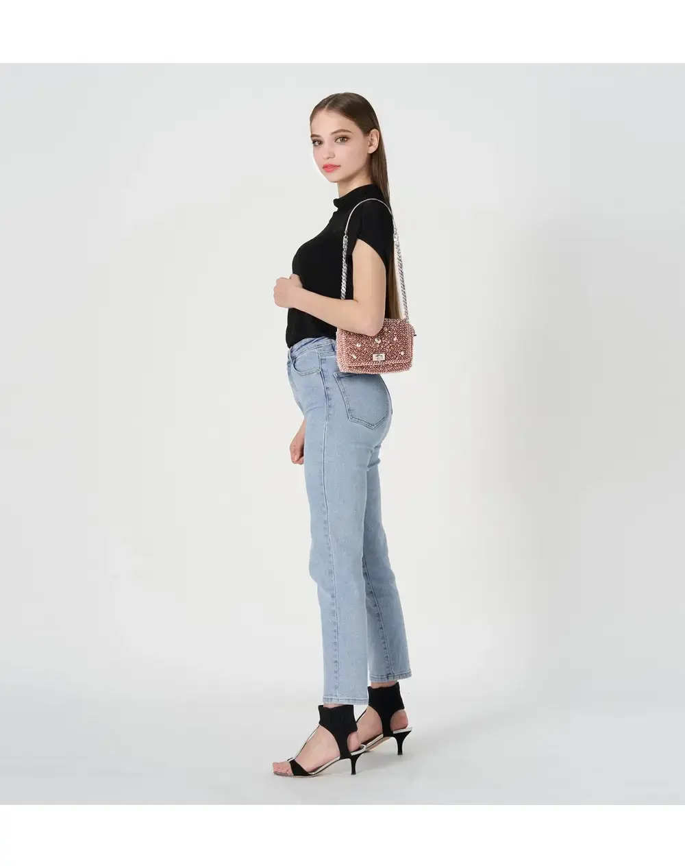 999 コレクション II/クリスタル ショルダー スモール/ピュアシルバーピンク【一部店舗先行販売商品】