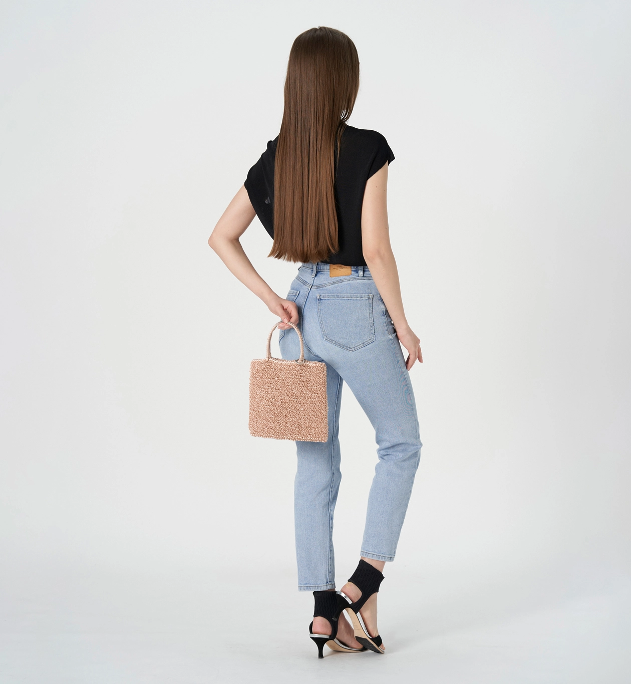 スタンダード/スクエア ミディアム(Dリング付き)/サーモンピンク