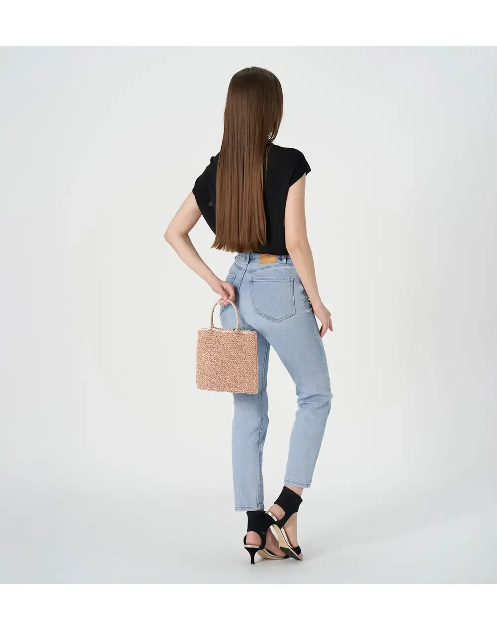 スタンダード/スクエア ミディアム(Dリング付き)/サーモンピンク アルボルド