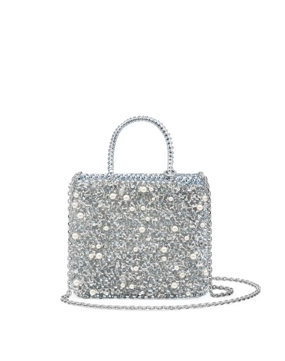 ペルラ グリッター/スクエア スモール/ブルーシルバー