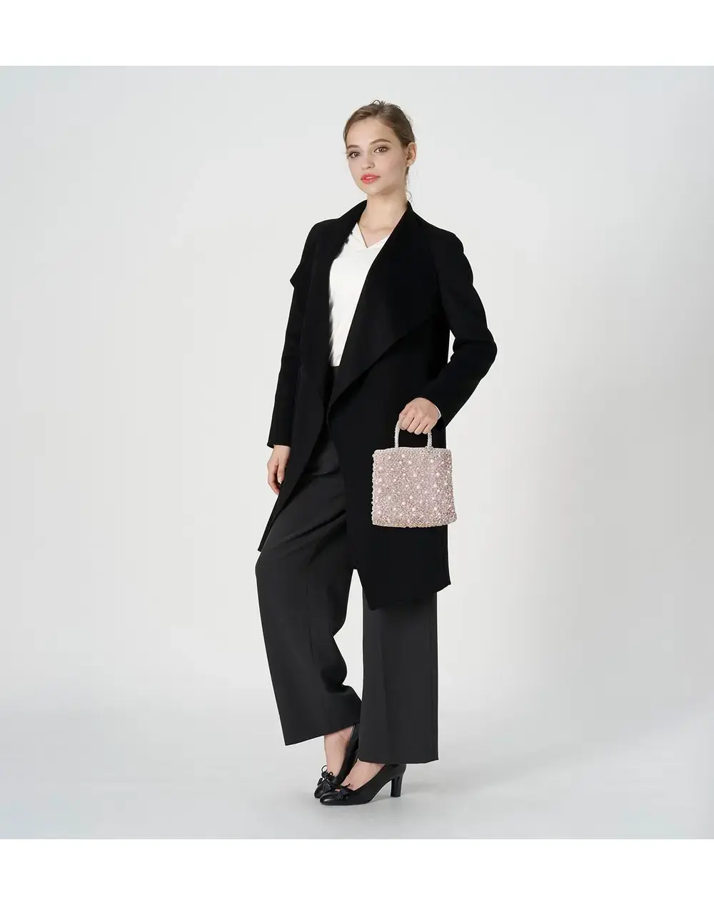 ペルラ グリッター/スクエア スモール/パウダリーピンクシルバー