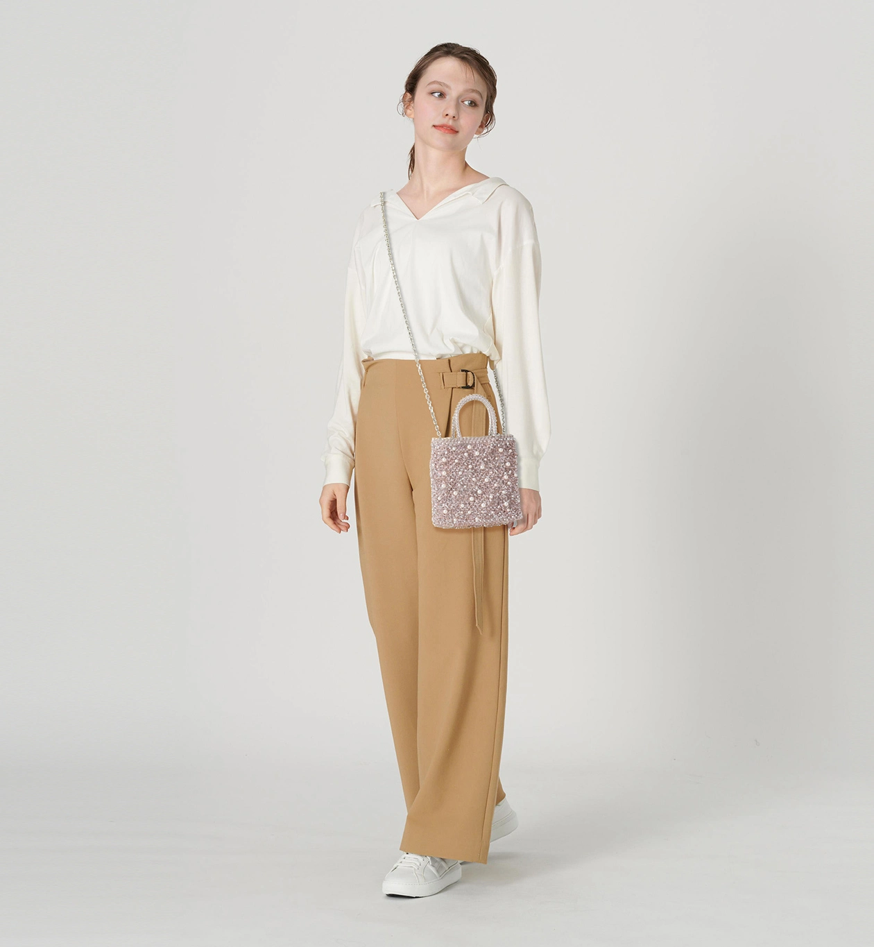 アンテプリマ　ペルラ グリッター　スクエア スモール　パウダリーピンクゴールド ペルラ グリッター/スクエア スモール/パウダリーピンクシルバー