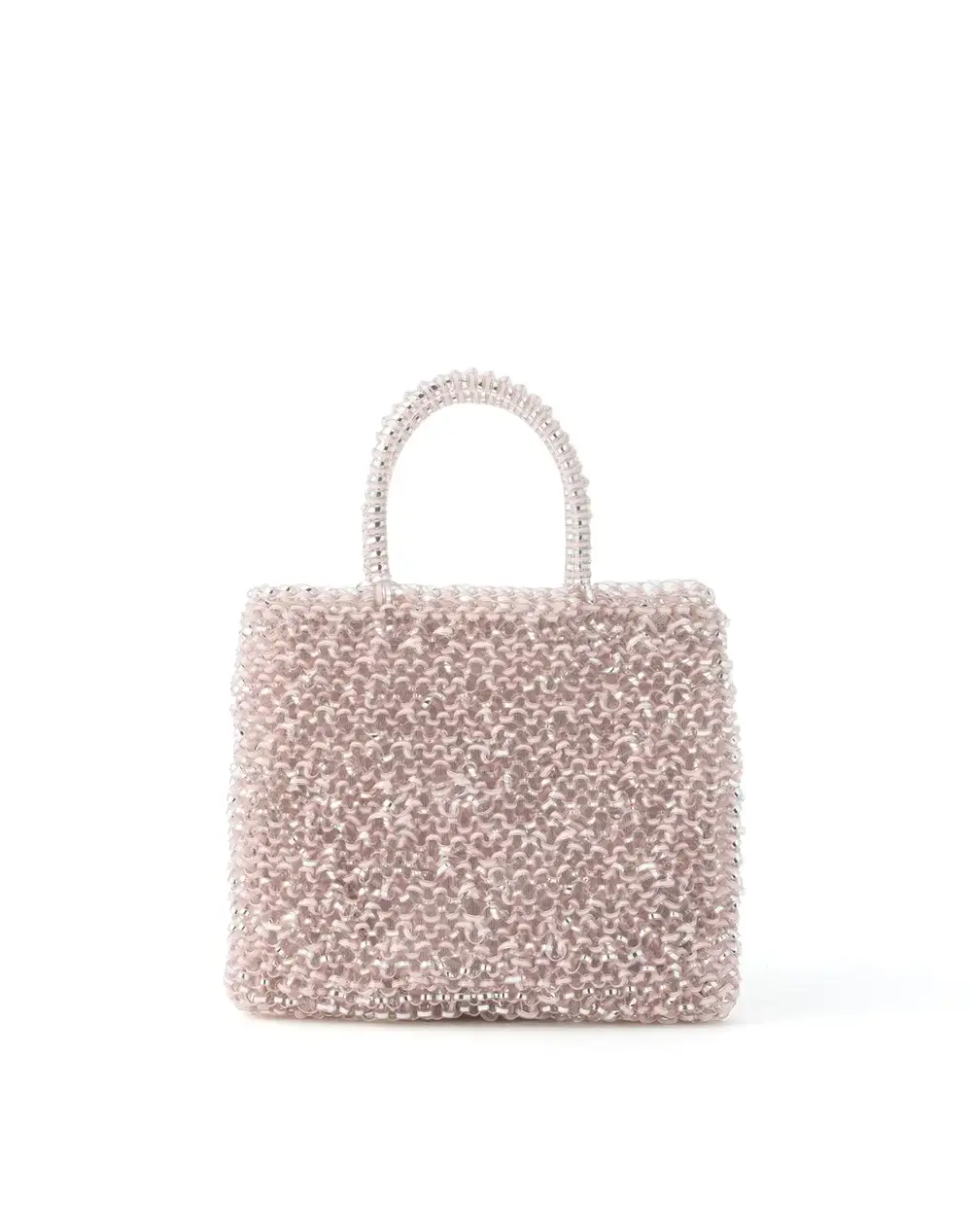 ペルラ グリッター/スクエア スモール/パウダリーピンクシルバー