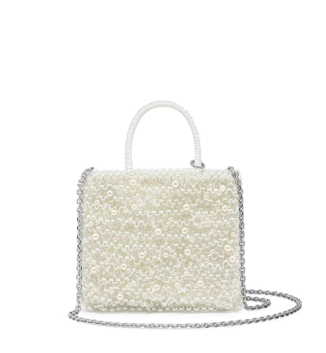 ペルラ グリッター/スクエア スモール/オーロラホワイト