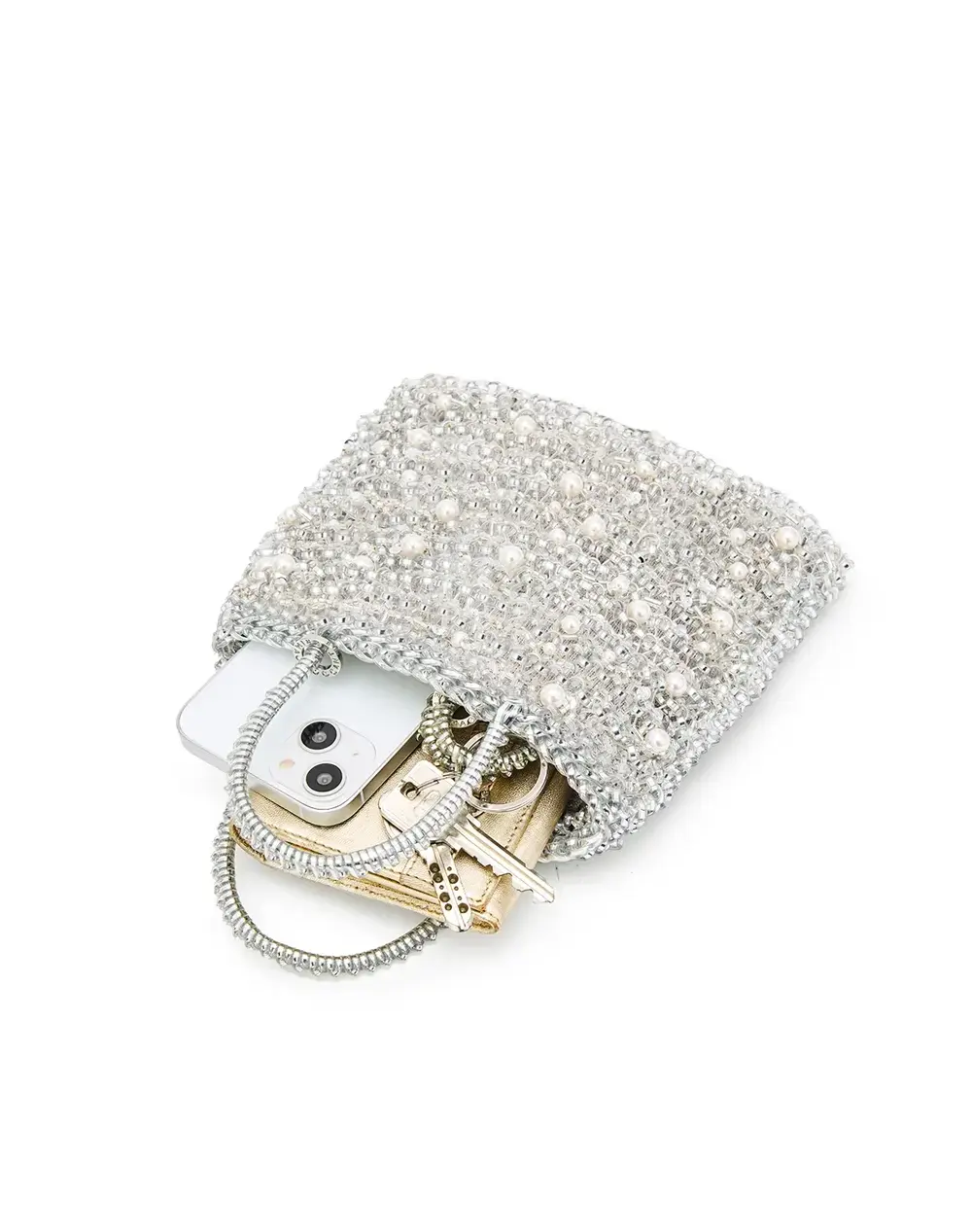 ペルラ グリッター/スクエア スモール/オーロラホワイト