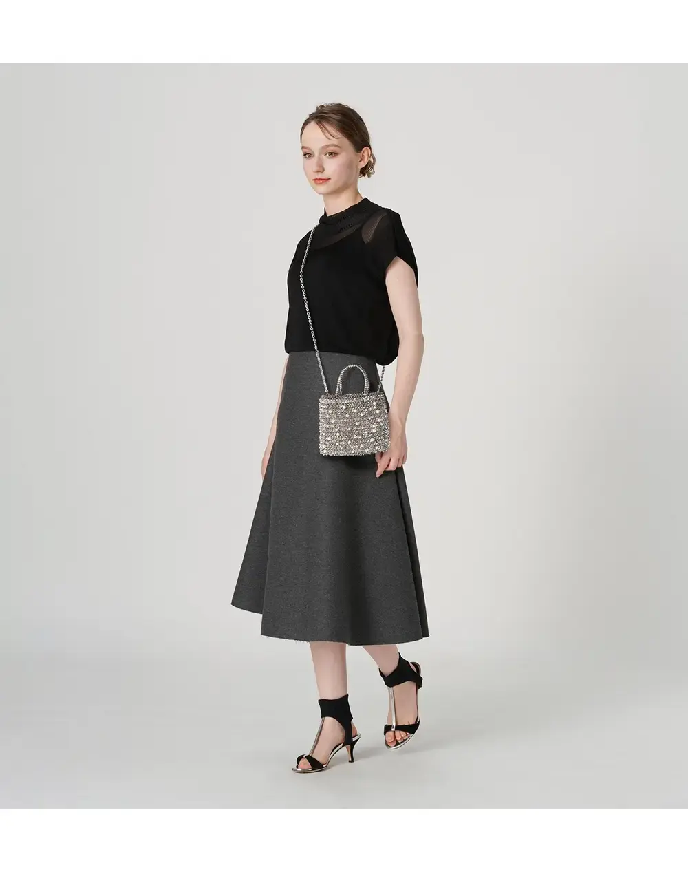 ペルラ グリッター/スクエア スモール/ファンゴカーキシルバー