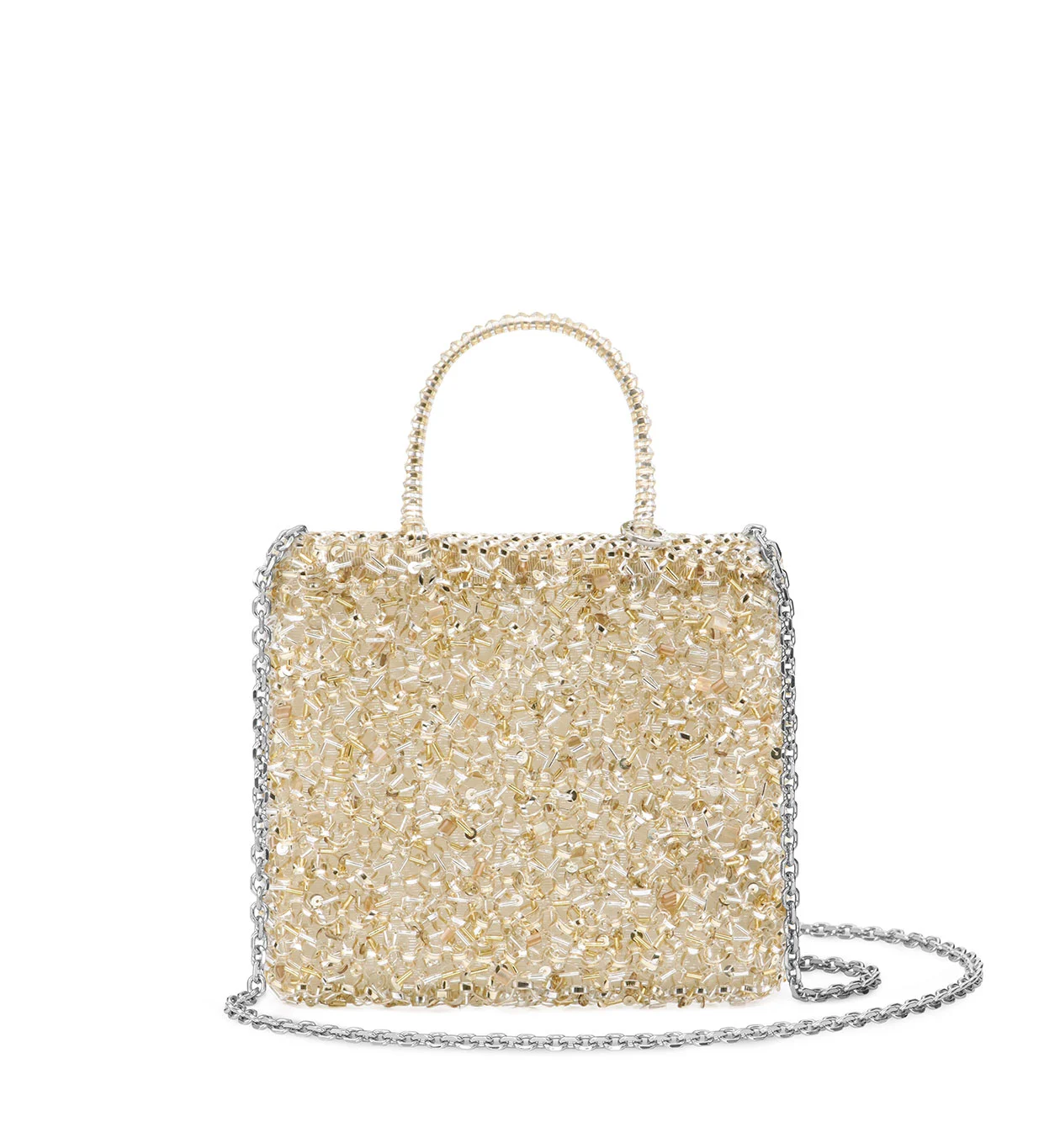 ワイヤー グリッター*S/スクエア スモール/シルバーゴールド