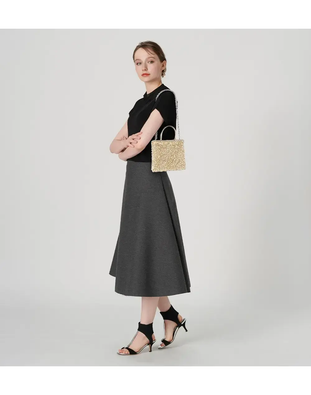 ワイヤー グリッター*S/スクエア スモール/シルバーゴールド