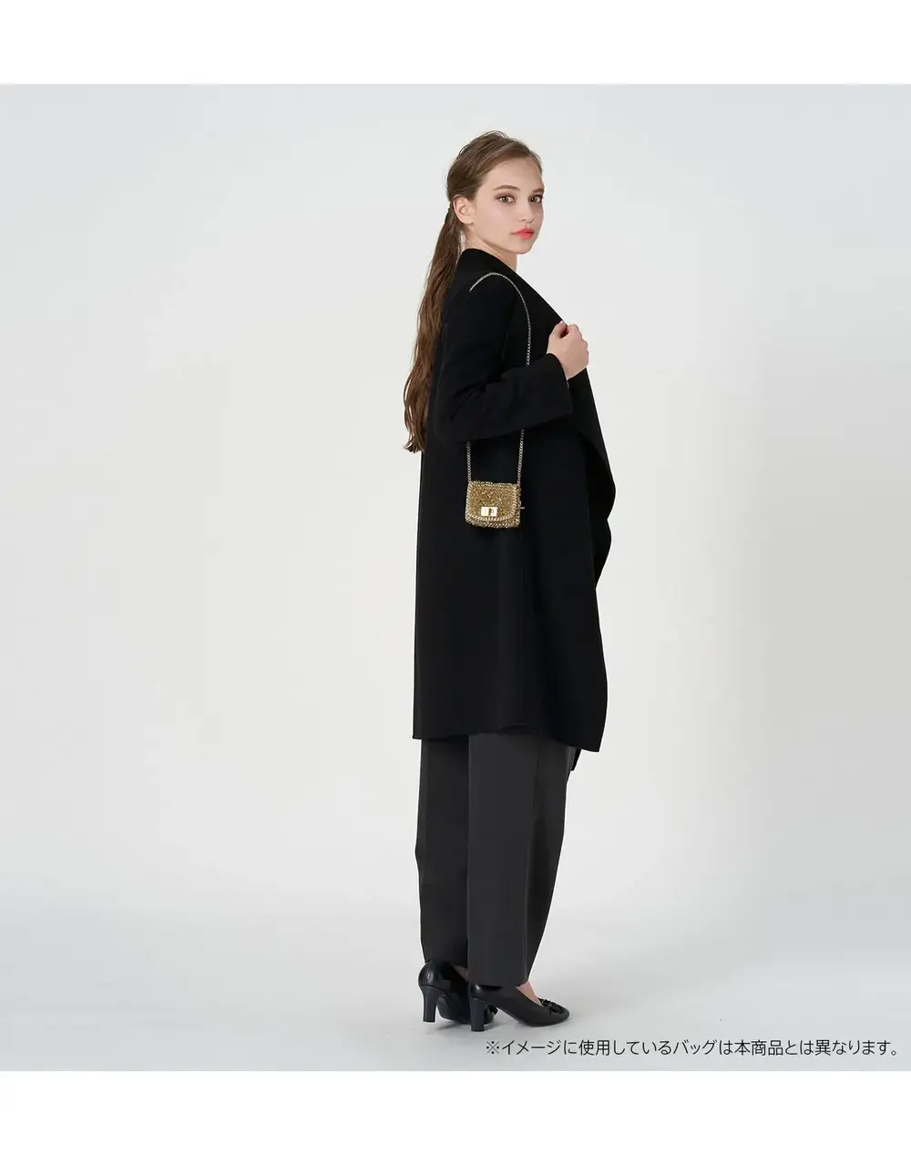 ワイヤー オルガンザ/マイクロバッグ/エナメルブラック【オンラインストア先行販売商品】