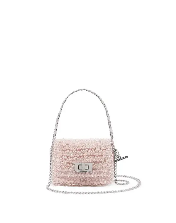 ワイヤー オルガンザ/マイクロバッグ/パウダリーピンクシルバー【オンラインストア先行販売商品】