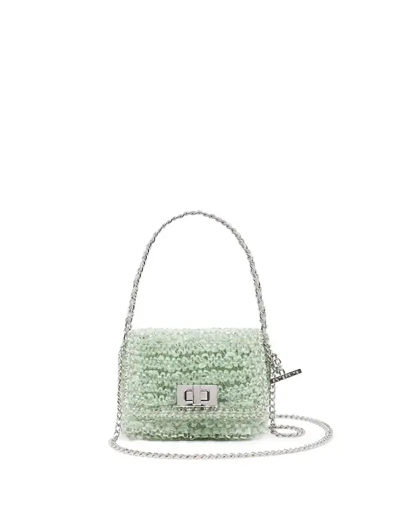 ワイヤー オルガンザ/マイクロバッグ/グリーングレーシルバー【オンラインストア先行販売商品】