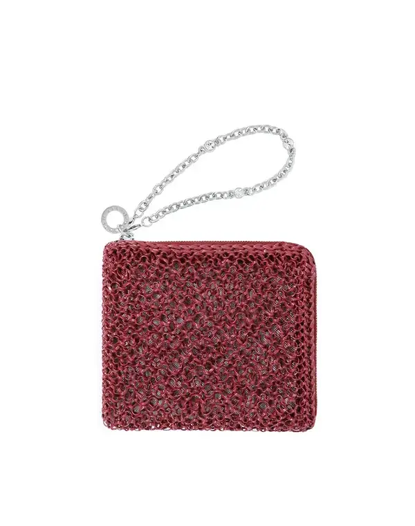 ポルタフォーリオ/Lラウンドウォレット/ファジョーロエナメルレッド